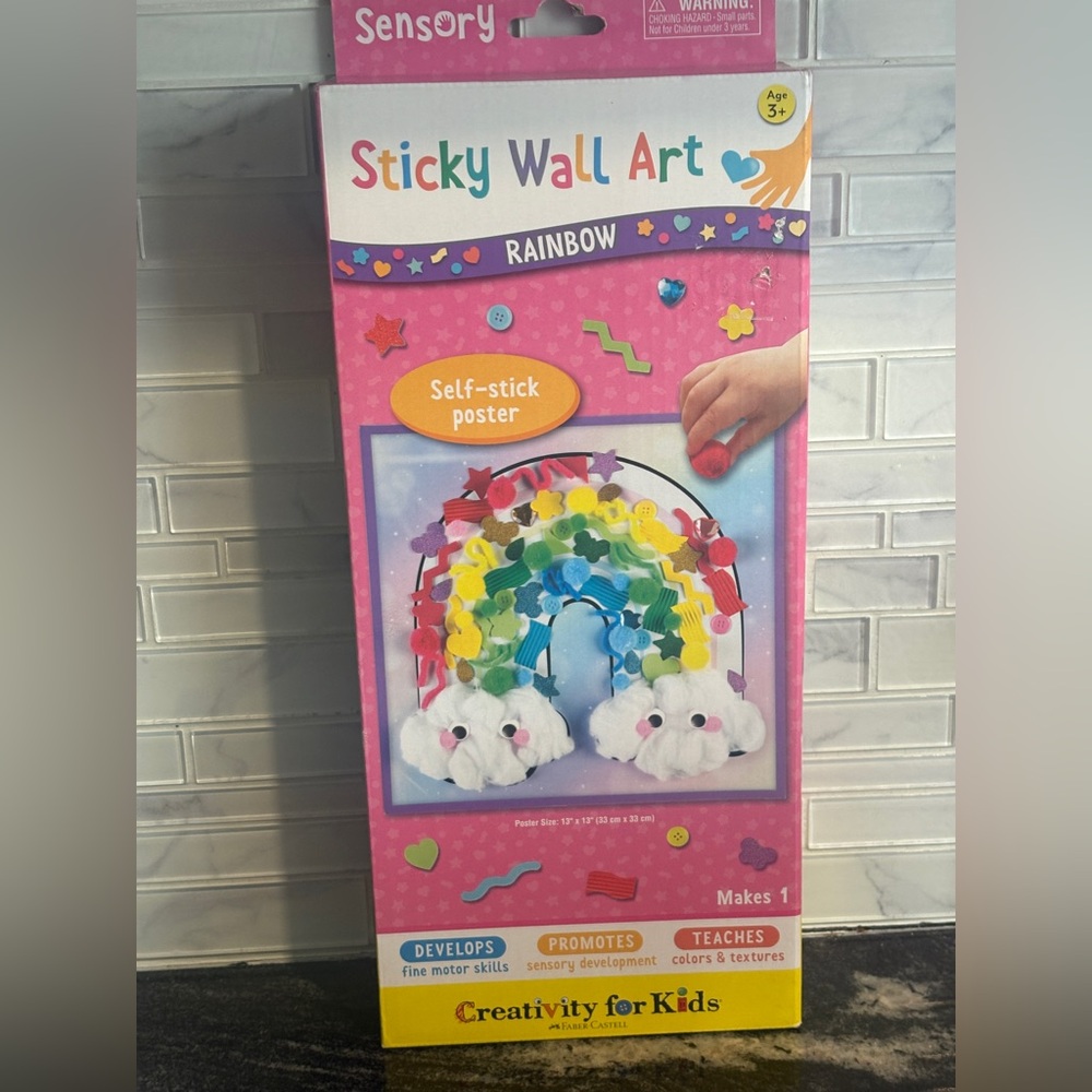 Creativity for Kids Sticky Wall Art. Poster. Brand new. Fun kit. NWT Rainbow